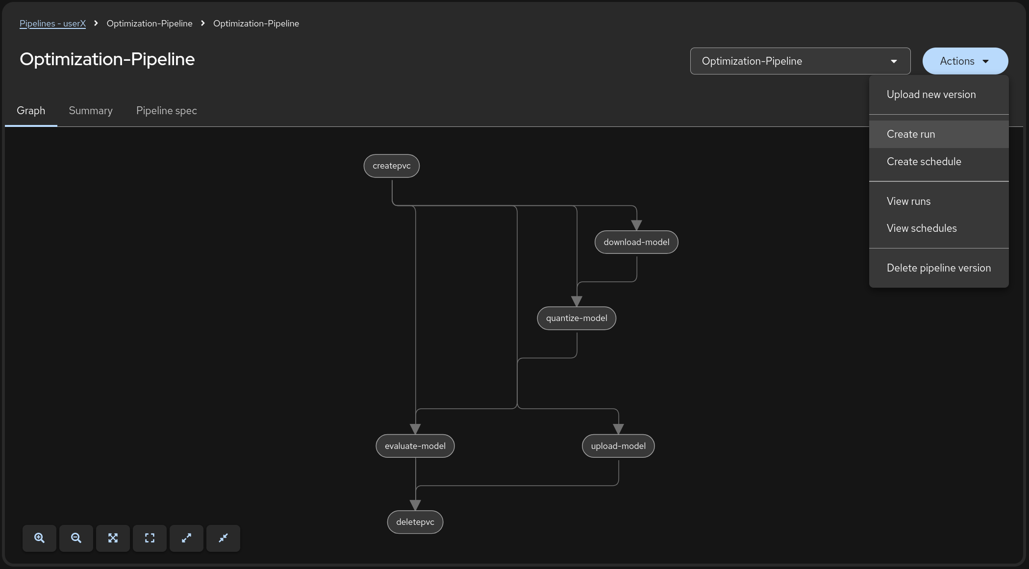 02 04 import pipeline create run